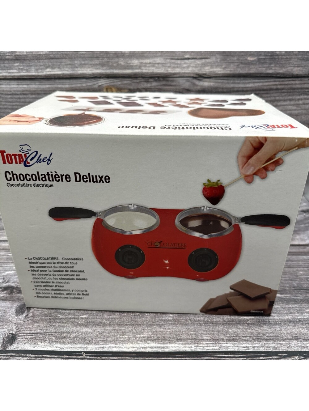 Total Chef- Deluxe Chocolatiere Dual Mini Fondue Candy-Maker